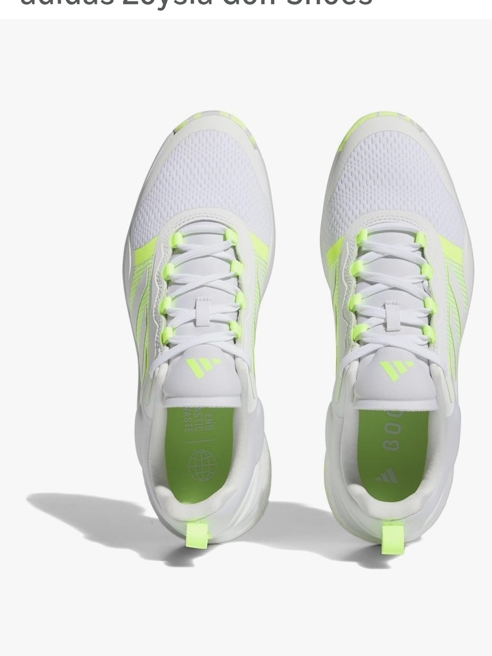 adidas White & Neon Green Women’s Athletic Sneakers